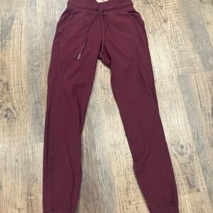 Lululemon Burgundy Ready to Rulu Joggers